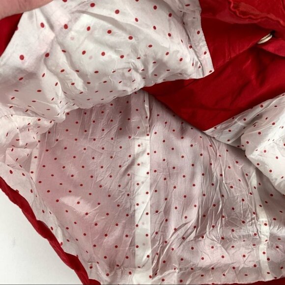 Riani Red Spring Coat with Ruffled Collar - Picture 12 of 14